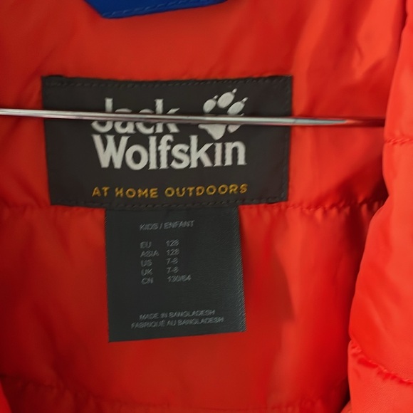 Jack Wolfskin Blue and Navy Blue with Hood size 7-8 - Picture 2 of 4